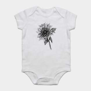 Sunflower Drawing Baby Bodysuit